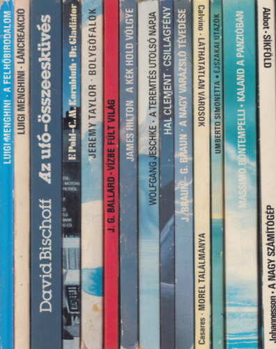 16 m� 14 k�tetben: A felh�birodalom + L�ncreakci� + Az uf�-�sszeesk�v�s + Dr. Gladi�tor + Bolyg�fal�k + V�zbe f�lt vil�g + A K�k Hold v�lgye + A teremt�s utols� napja + Csillagf�ny + A nagy var�zsl� t�ved�se + L�thatatlan v�