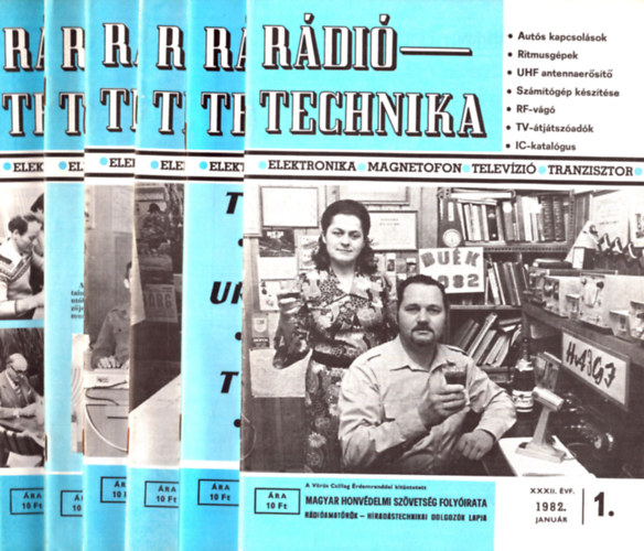 R�di�technika 1982. teljes �vfolyam (1-12. sz�monk�nt)