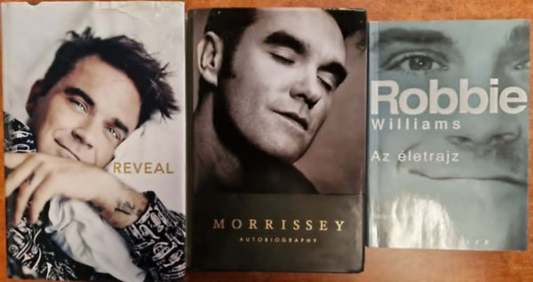 3db Robbie Williams k�nyv:Az �letrajz+Reveal: Robbie Williams+Morrissey