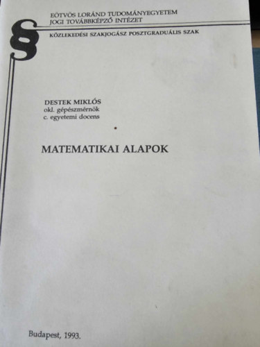 Matematikai alapok