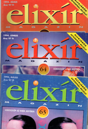 Elixr magazin 1994 1-12.vfolyam (1-2-3-4. szmok hinyoznak)