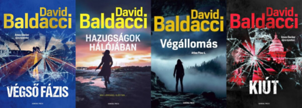 4 db David Baldacci krimi: Hazugsgok hljban +  Vglloms + Vgs fzis + Kit