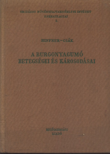 Dr. Hinfner K�lm�n ; Dr. Cs�k Zolt�n (szerk.) - A burgonyagum� betegs�gei �s k�rosod�sai