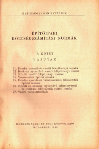 �p�t�ipari k�lts�gsz�mn�t�si norm�k 7. k�tet - Vasutak