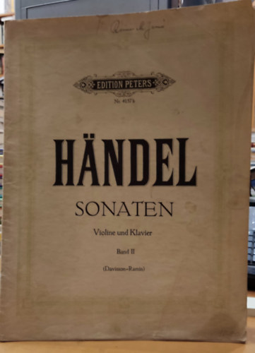 Edition Peters Nr. 4157b: Hndel Sonaten Violine und Klavier Band II (Davisson=Ramin)(11011)