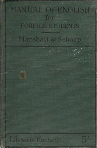 A Manual of English for Foreign Students