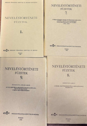 Nevel�st�rt�neti f�zetek :1,7,8,9. sz�m