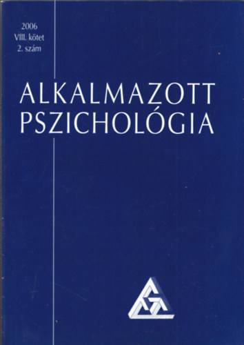 Alkalmazott pszicholgia (2006 VIII. ktet, 2. szm)