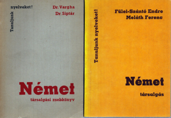 2 db n�met nyelvtanul�si k�tet: N�met t�rsalg�s - N�met t�rsalg�si zsebk�nyv