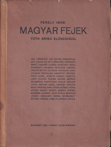 Magyar fejek (Tth rpd elszavval)