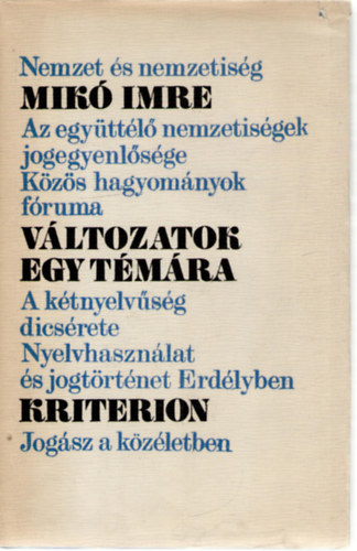 V�ltozatok egy t�m�ra