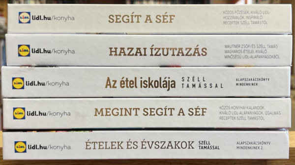 5 db Lidl szakcsknyv: Segt a sf, Hazai zutazs, Az tel iskolja, Megint segt a sf, telek s vszakok