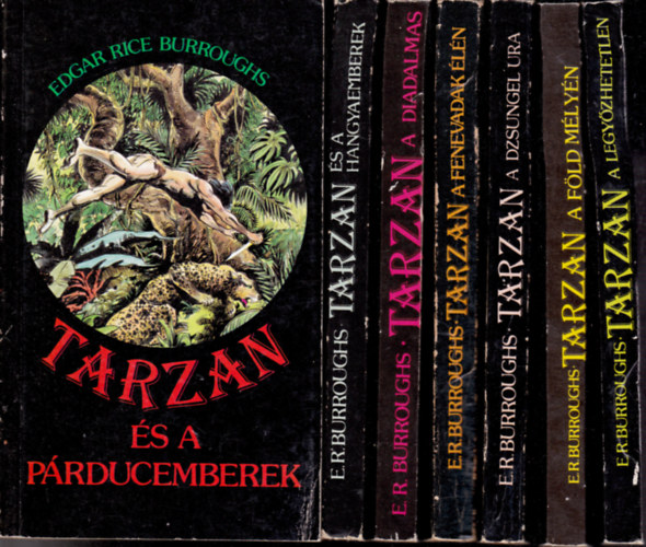 7 db TARZAN knyv: T. s a prducemberek + T. a legyzhetetlen + T. a fld mlyn + T. a dzsungel ura + T. a fenevadak ln + T. a diadalmas + T. s a hangyaemberek.