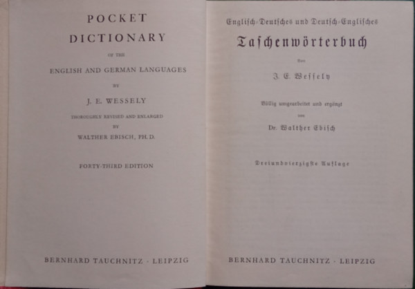 Pocket dictionary: english-german, german-english