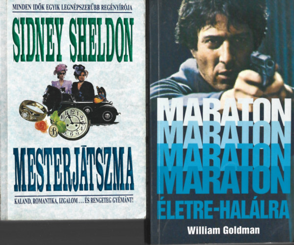 2 db knyv, Sidney Sheldon: Mesterjtszma, William Goldman: Maraton letre-hallra