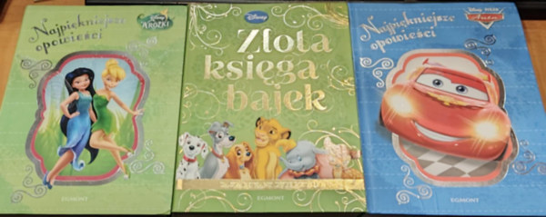 3 db Najpikniejsze opowiei - Wrozki + zlota ksiega bajek (zaczarowany zwierzyniec) + Auta