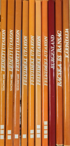 10 db. album (K�rp�talja + B�cska �s B�ns�g + Burgenland + Felvid�ki utakon 1-4. + Erd�lyi utakon 1-3.)