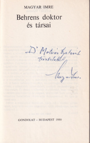 Behrens doktor �s t�rsai - dedik�lt