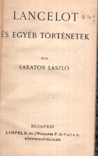 Lancelot s egyb trtnetek (Magyar Knyvtr)