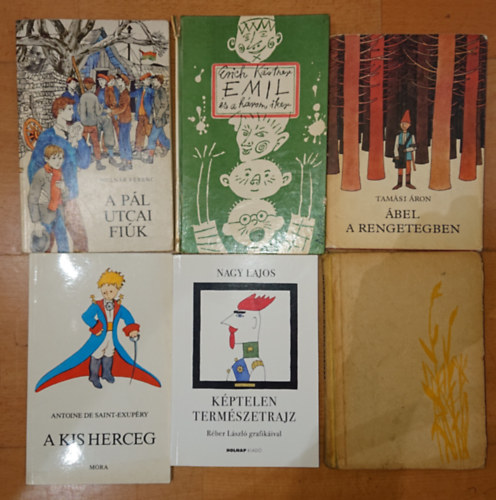 6 fontos ifj�s�gi reg�ny:A kis herceg, K�ptelen term�szetrajz, T�skev�r, A P�l utca fi�k, Emil �s a h�rom iker, �bel a rengetegben