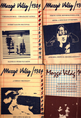 4 db Mozg Vilg egytt (1984/4., 5. 10. s 1985/12.)