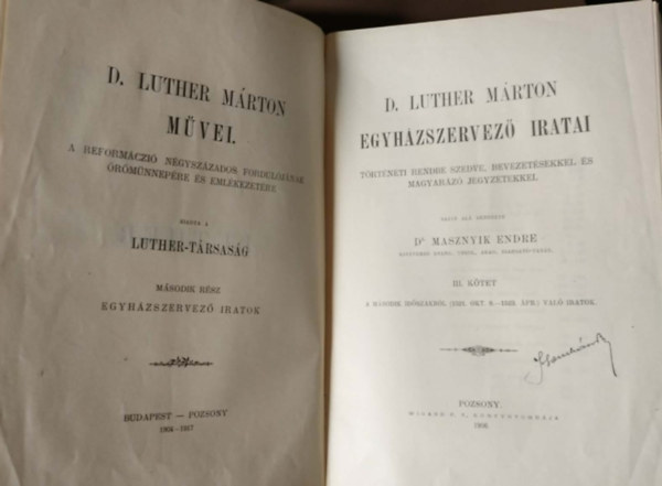 Dr. Luther Márton - D. luther márton művei - A reformáció négyszázados fordulójának örömünnepére és emlékezetére III.. kötet