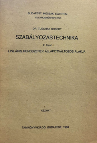 Szablyozstechnika 2. fzet (Mintavteles rendszerek)