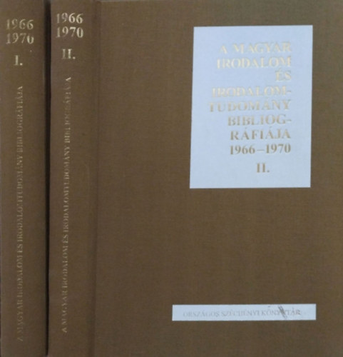 Pajkossy Gyrgy  (szerk.) - A magyar irodalom s irodalomtudomny bibliogrfija 1966-1970 I-II.
