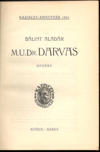 Blint Aladr - M. U. Dr. Darvas