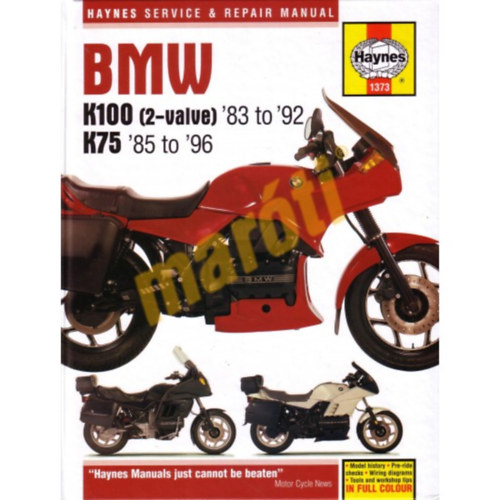 BMW K100 & 2-valve Models 1983 to 1992 & K75 1985 to 1996