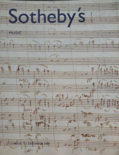Sotheby's: Music - Friday 7 December 2001, London