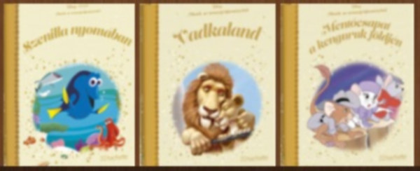 Mes�k az aranygy�jtem�nyb�l: 3 db k�nyv (Szenilla nyom�ban / Vadkaland / Ment�csapat a kenguruk f�ldj�n)