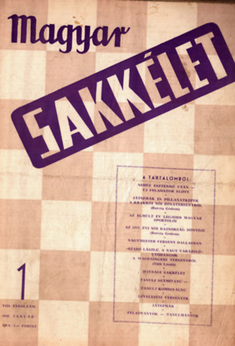Magyar sakklet 1958. VIII. vfolyam 1-12. szm (teljes)