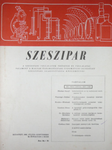 Btai Tibor  (szerk.) - Szeszipar 28. vfolyam 3. szm