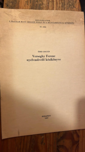 Verseghy Ferenc nyelvm�vel� k�zik�nyve
