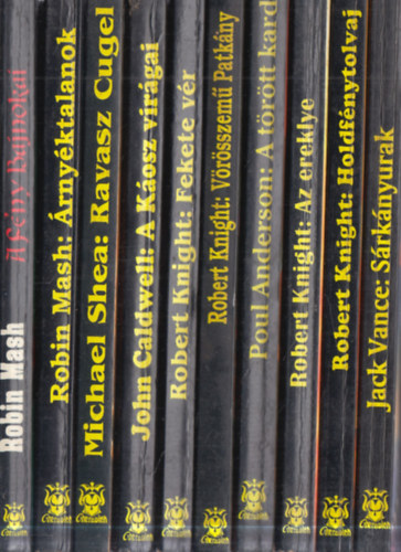 10 db. Osiris K�nyvek sorozat: A F�ny Bajnokai + �rny�ktalanok + Ravasz Cugel + A K�osz vir�gai + Fekete v�r + V�r�sszem� Patk�ny + A t�r�tt kard + Az ereklye + Holdf�nytolvaj + S�rk�nyurak