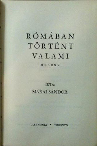 Rmban trtnt valami