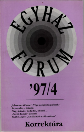 Egyh�z-F�rum '97/4- Korrekt�ra