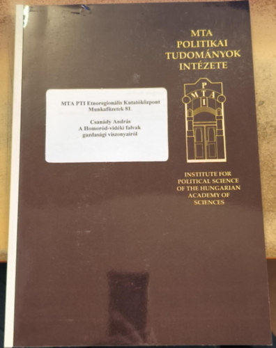 A Homor�d-vid�ki falvak gazdas�gi viszonyair�l