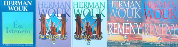 3 db Herman Wouk regny: Remny I-II. + Hajnalcsillag I-II. + n Istenem (3 m 5 ktetben)