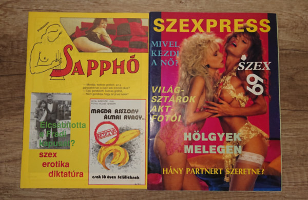 2 erotikus kiadv�ny a rendszerv�lt�s �veib�l: Szexpress + Sapph�