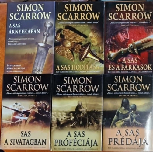 6db Simon Scarrow: A sas �rny�k�ban + A sas h�d�t�sa + A sas pr�f�ci�ja+ A sas �s a farkasok + A sas pr�d�ja+Sas a sivatagban