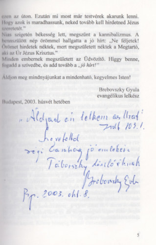 Magyarhoni evanglikus misszionriusok - Klmisszii kisknyvtr 4. (Dediklt)