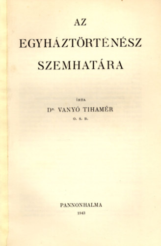 Az egyhztrtnsz szemhatra
