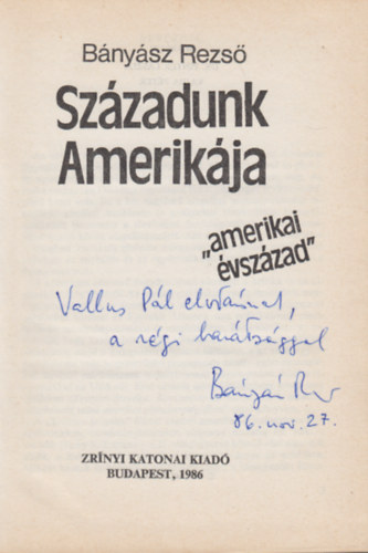 Sz�zadunk amerik�ja