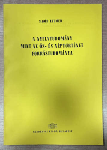 A nyelvtudom�ny mint az �s-�s n�pt�rt�net forr�studom�nya