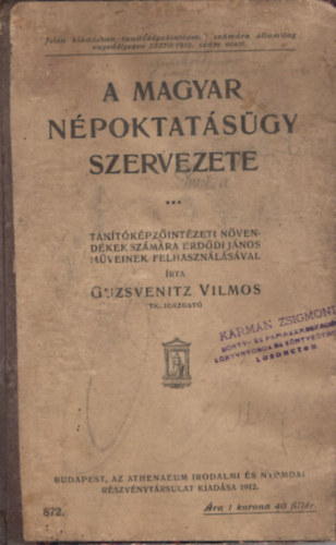 A magyar npoktatsgy szevezete