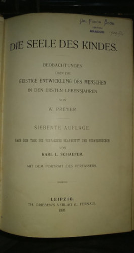 Die Seele des Kindes: Beobachtungen