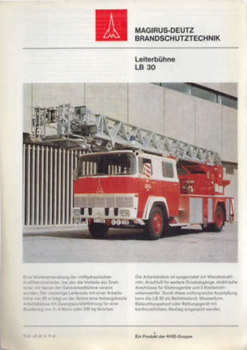 MAGIRUS-DEUTZ Brandschutztechnik - Leiterbhne LB 30