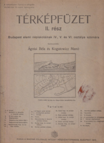 T�rk�pf�zet II. r�sz - Budapest elemi n�piskol�inak IV., V. �s VI. oszt�lya sz�m�ra
